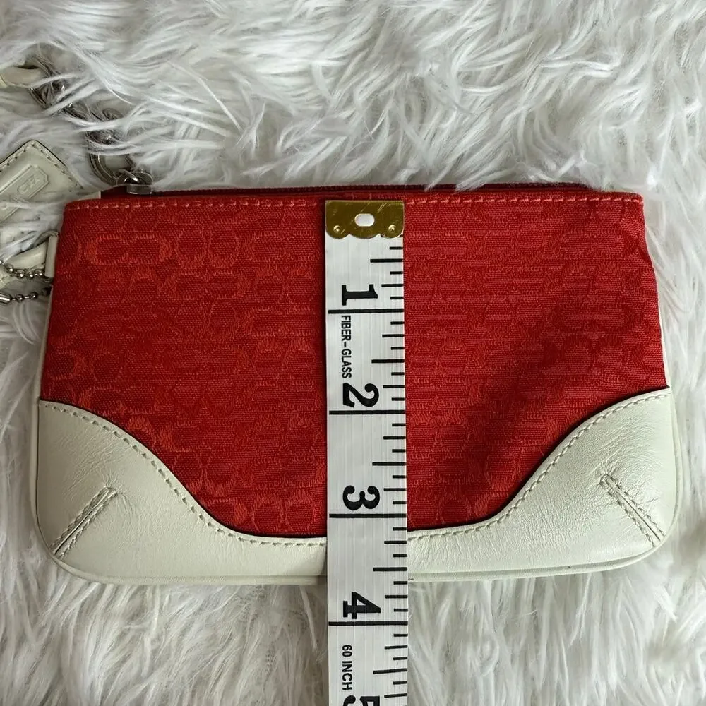 Vintage COACH y2k soho Red Canvas Wristlet